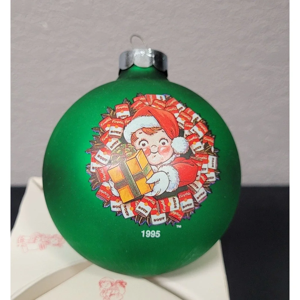 Vintage 1995 Campbell's Kids Collector's Edition Christmas Glass Ball Ornament
